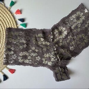 Victoria's Secret Body By Victoria Lace Shortie Panty Tornado Shine XL NEW